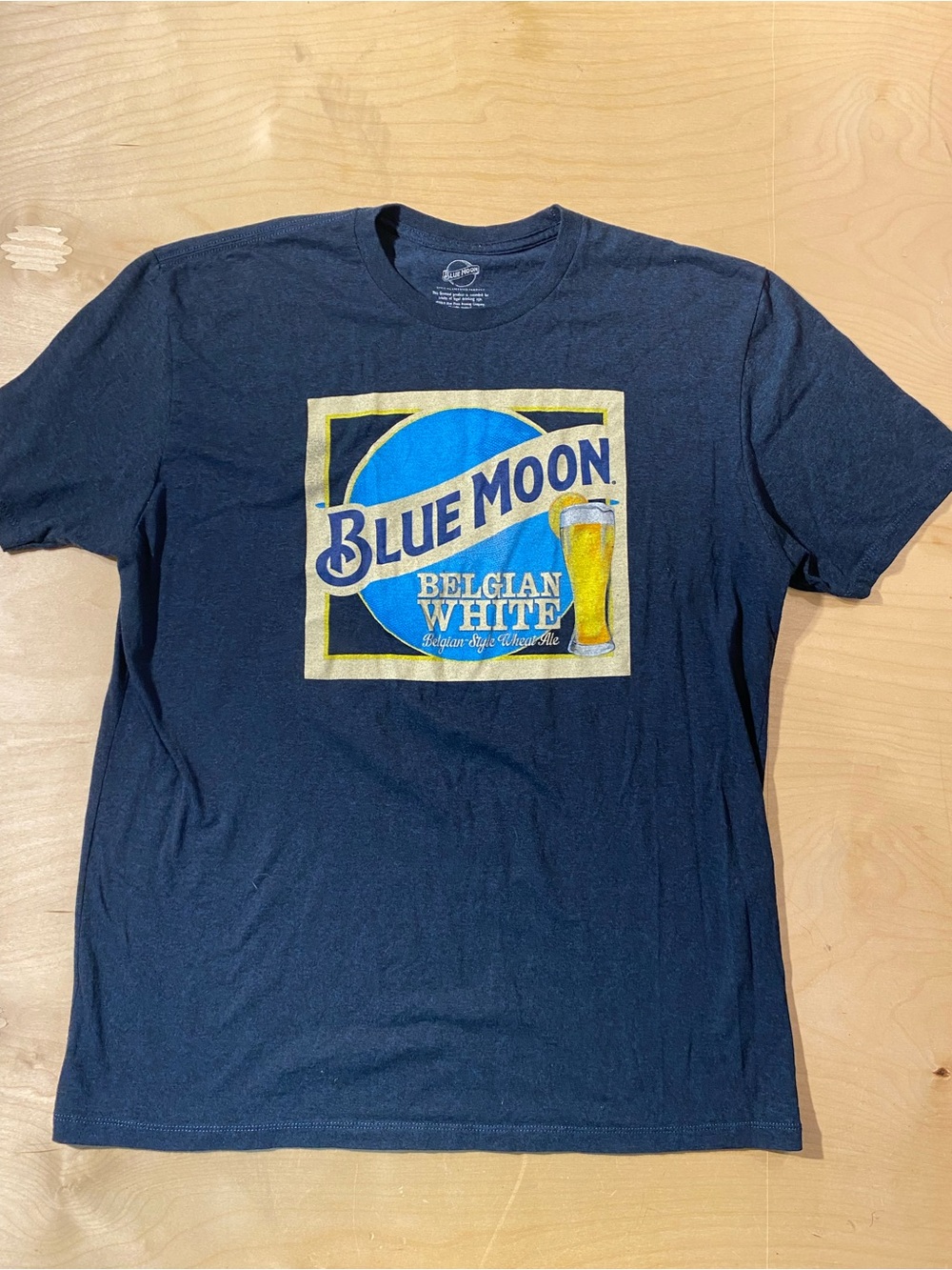 Blue Moon Men’s Navy Graphic T-Shirt - Belgian White Logo XL (SZ)